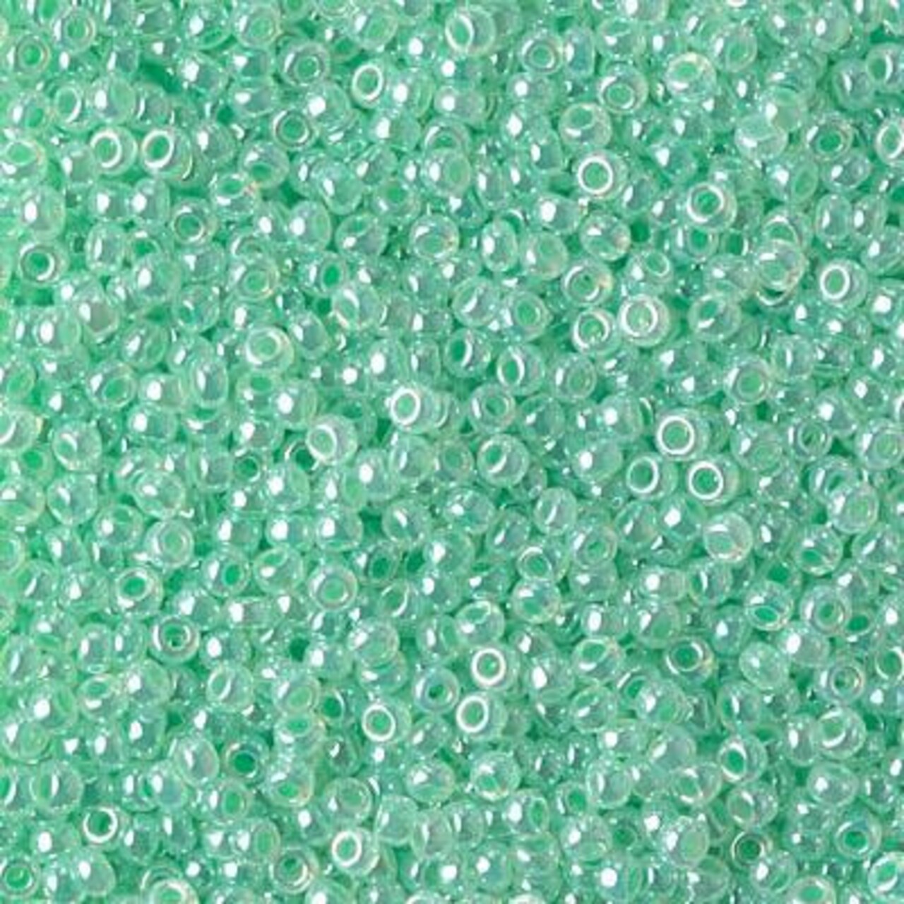 Miyuki 11 Round Seed Bead, 11-520, Mint Green Ceylon, 13 grams